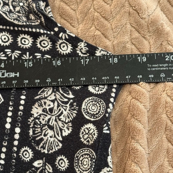 Style & Co. Womens M Sleeveless‎ Geometric Flowy Dress Boho Whimsigoth Lagenlook - Picture 4 of 7